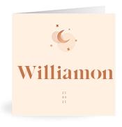 Geboortekaartje naam Williamon m1