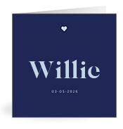 Geboortekaartje naam Willie j3