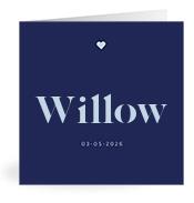 Geboortekaartje naam Willow j3