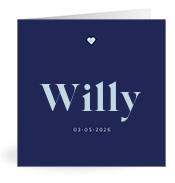 Geboortekaartje naam Willy j3
