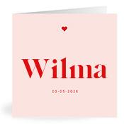 Geboortekaartje naam Wilma m3