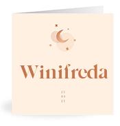 Geboortekaartje naam Winifreda m1