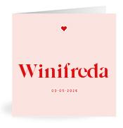 Geboortekaartje naam Winifreda m3