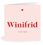 Geboortekaartje naam Winifrid m3