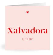 Geboortekaartje naam Xalvadora m3