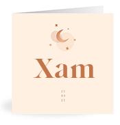 Geboortekaartje naam Xam m1