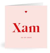 Geboortekaartje naam Xam m3