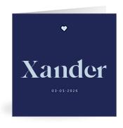 Geboortekaartje naam Xander j3