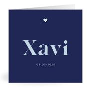 Geboortekaartje naam Xavi j3