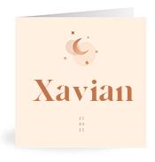 Geboortekaartje naam Xavian m1