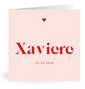 Geboortekaartje naam Xaviere m3