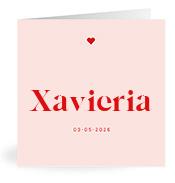 Geboortekaartje naam Xavieria m3