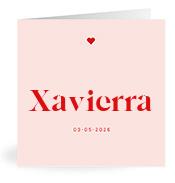 Geboortekaartje naam Xavierra m3