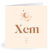 Geboortekaartje naam Xem m1