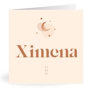 Geboortekaartje naam Ximena m1