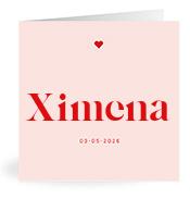 Geboortekaartje naam Ximena m3