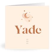 Geboortekaartje naam Yade m1