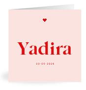Geboortekaartje naam Yadira m3