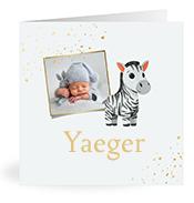 Geboortekaartje naam Yaeger j2
