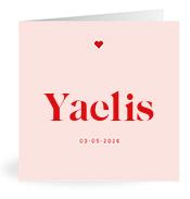 Geboortekaartje naam Yaelis m3