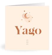 Geboortekaartje naam Yago m1