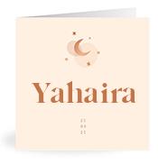 Geboortekaartje naam Yahaira m1