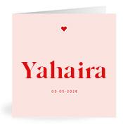 Geboortekaartje naam Yahaira m3