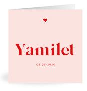 Geboortekaartje naam Yamilet m3