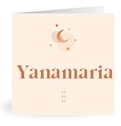 Geboortekaartje naam Yanamaria m1