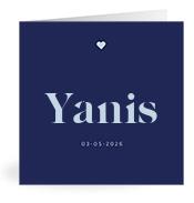 Geboortekaartje naam Yanis j3