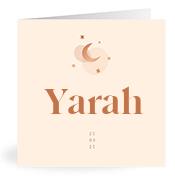 Geboortekaartje naam Yarah m1