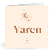 Geboortekaartje naam Yaren m1