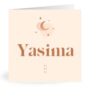 Geboortekaartje naam Yasima m1