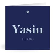 Geboortekaartje naam Yasin j3