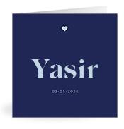 Geboortekaartje naam Yasir j3