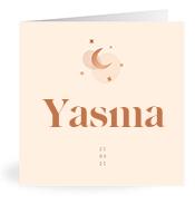Geboortekaartje naam Yasma m1