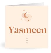 Geboortekaartje naam Yasmeen m1