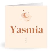 Geboortekaartje naam Yasmia m1