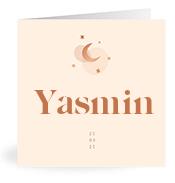 Geboortekaartje naam Yasmin m1