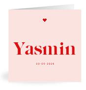 Geboortekaartje naam Yasmin m3