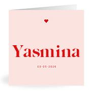 Geboortekaartje naam Yasmina m3