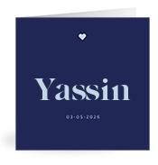 Geboortekaartje naam Yassin j3