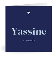 Geboortekaartje naam Yassine j3