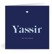 Geboortekaartje naam Yassir j3