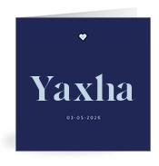 Geboortekaartje naam Yaxha j3