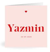 Geboortekaartje naam Yazmin m3