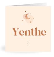 Geboortekaartje naam Yenthe m1