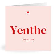 Geboortekaartje naam Yenthe m3