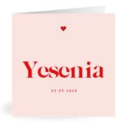 Geboortekaartje naam Yesenia m3