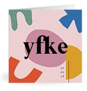 Geboortekaartje naam Yfke m2